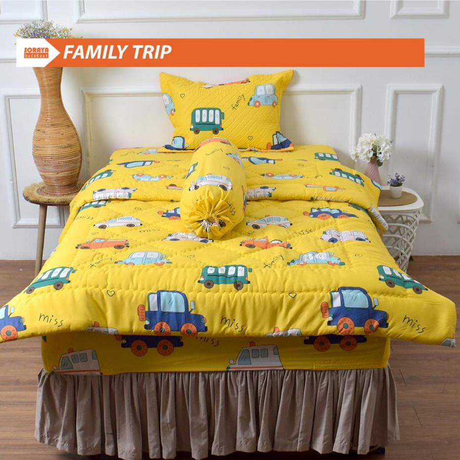 Soraya Bedsheet Set Bedcover Single CVC Karet Uk. 120x200x30cm
