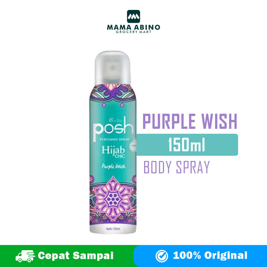 Posh Girls Hijab Chic Body Spray 150ml Purple Wish Parfum Cewek Wanita Perempuan