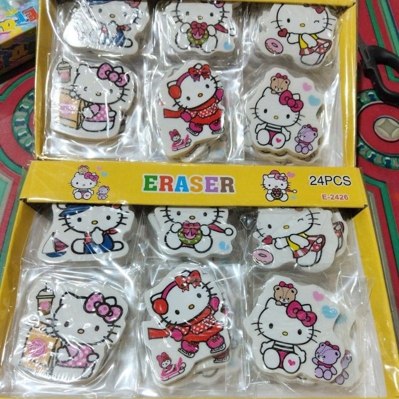 

12pcs Penghapus Hello Kitty // penghapus murah // penghapus lucu