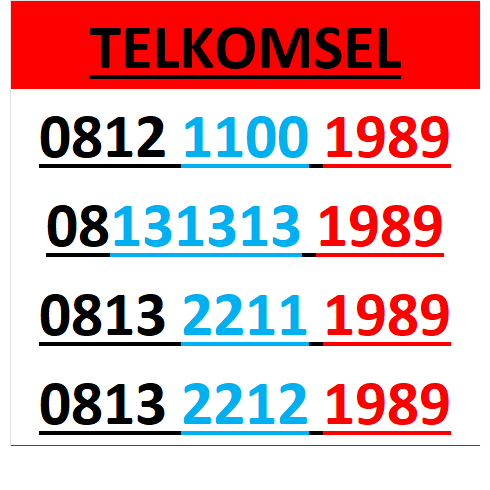 Nomor cantik telkomsel simpati 4g 5g seri tahun 1989 r2000