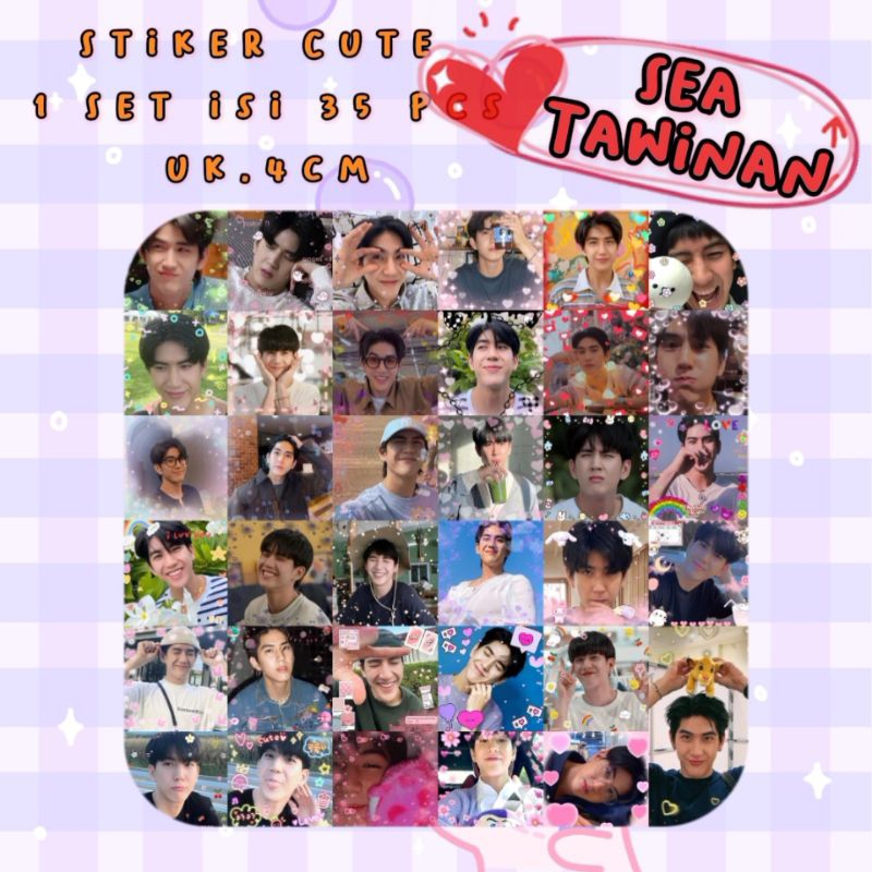 Stiker Cute Actor Thai GMMTV  [ Isi 20 - 35 pcs ] / Stiker Aktor Thailand Kiyowo  / Stiker Aktor Tha