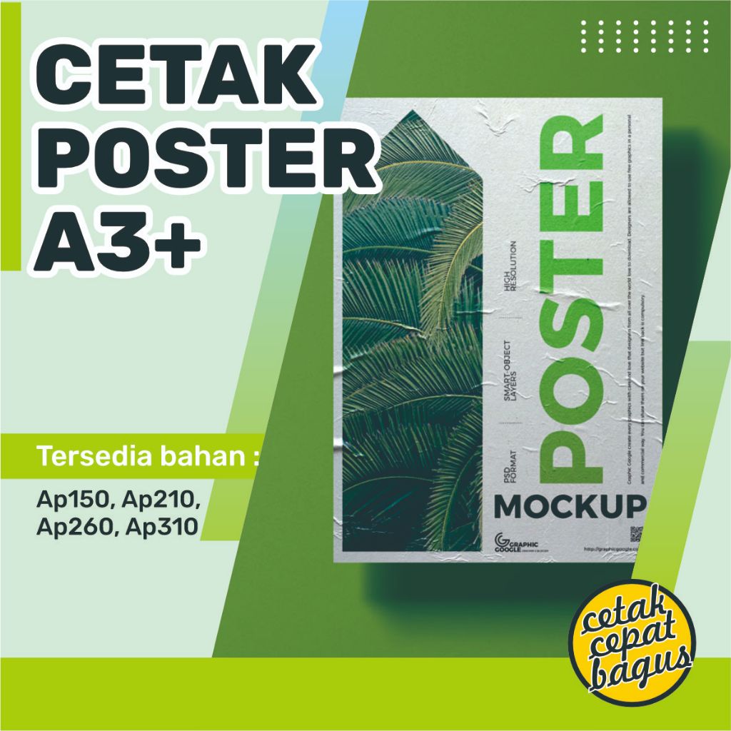 

Cetak Print Poster A3 30x42cm |1 Sisi | Murah | Colour / Warna | Ap210 | Express/Kilat Design Custom