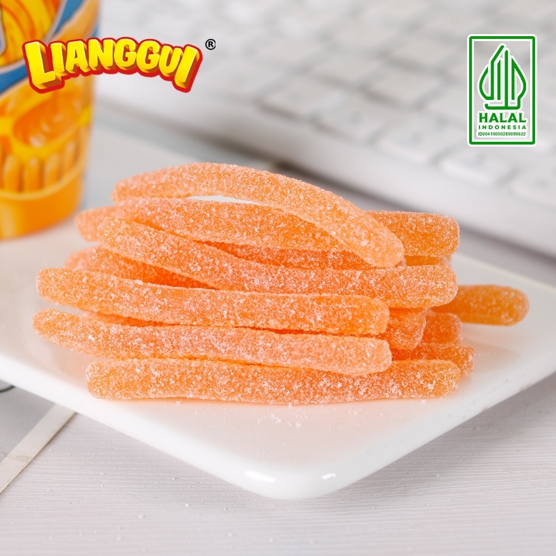 

[latiao store ] [HALAL] Permen Lianggui Sticky Sweet Set Gummy dengan Saus Selai Rasa Stoberi Mangga 60g