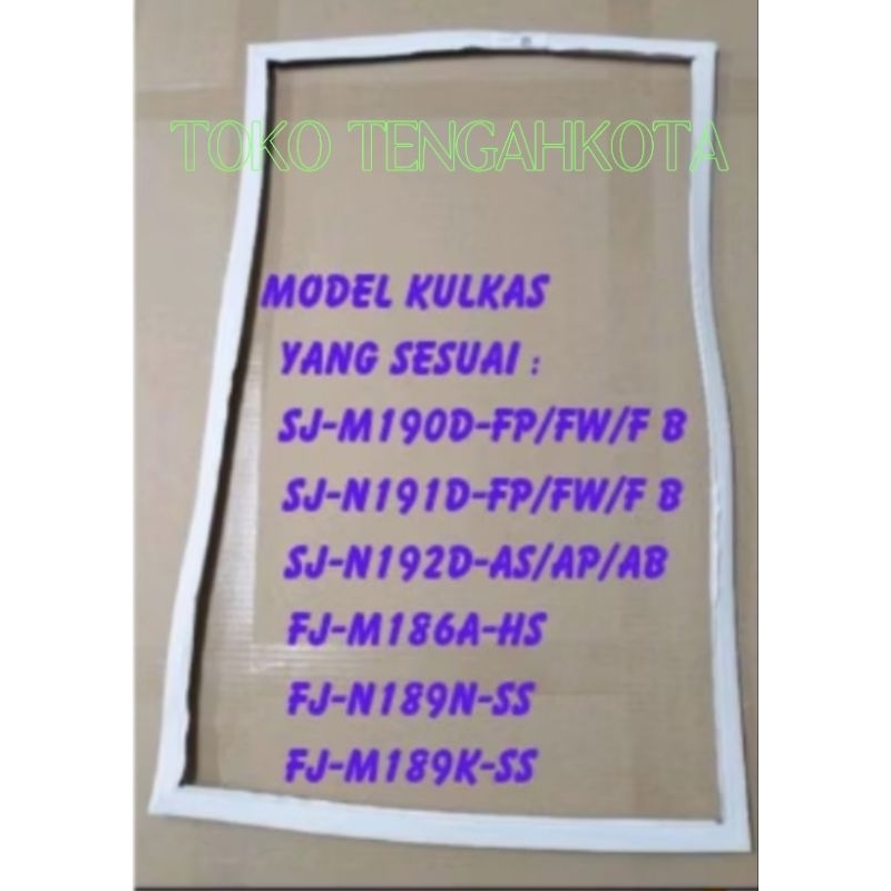 Karet magnet kulkas/freezer SHARP 1 pintu ukuran 112cmX51cm model sj-m190/sj-n191/sj-n192/fj-m186/fj