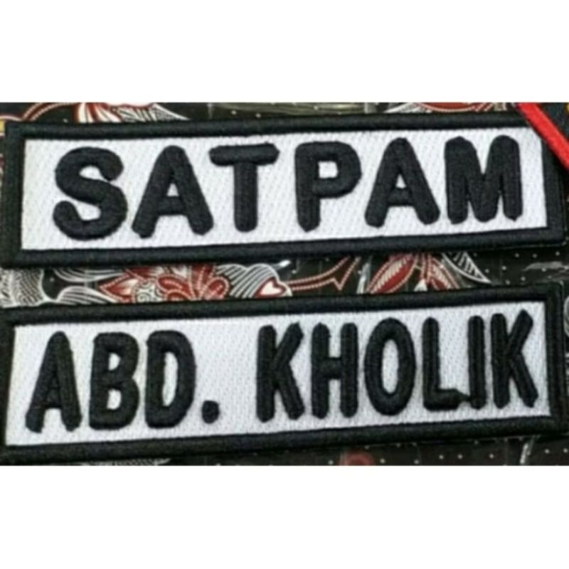

Label nama timbul + perekat