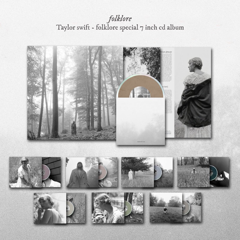 CD TAYLOR SWIFT - FOLKLORE SPECIAL 7 INCH CD ALBUM , TAYLOR SWIFT CD , TAYLOR SWIFT VINYL
