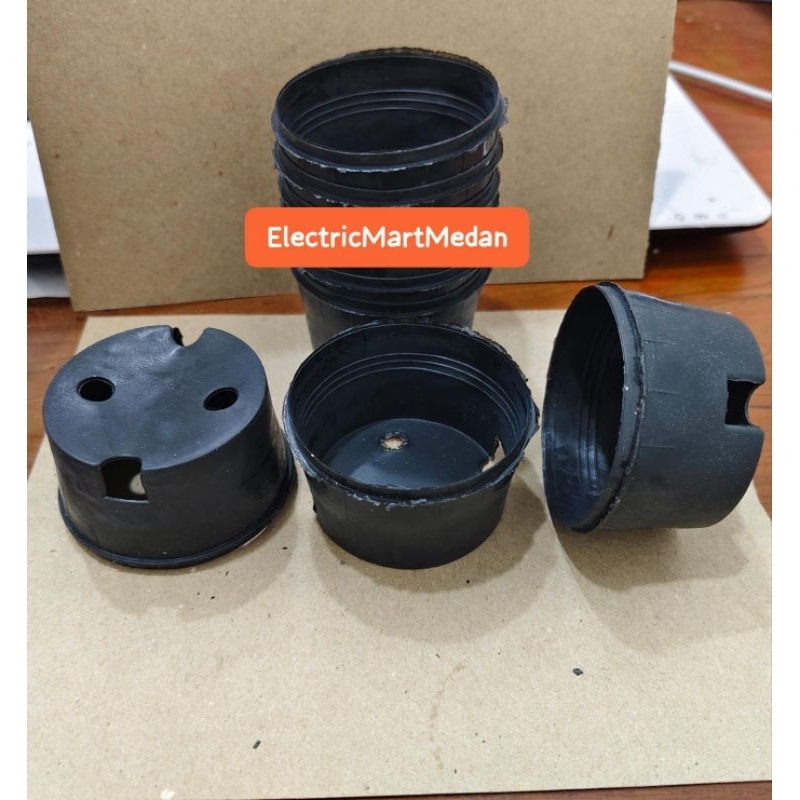 mangkok saklar bulat hitam/inbow dus tanam bulat hitam/imbodus bulat hitam