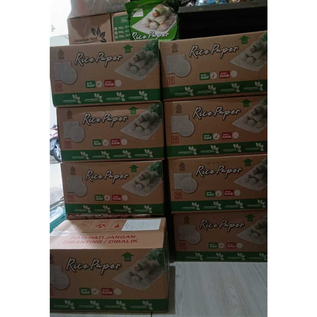 

1 Dus isi 20 Pack Rice Paper Bulat isi 40 lembar dan 50 Lembar - Banh Trang 22cm - Kulit Lumpia