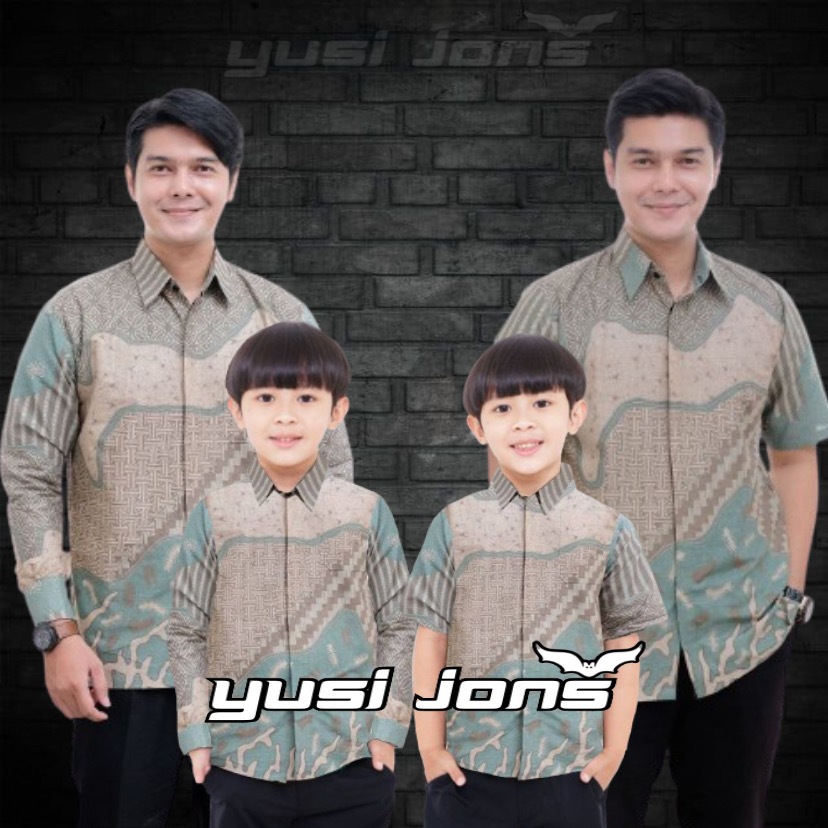 Terbaru Couple Batik Ayah dan Anak Laki laki || Kemeja Batik Pria Dewasa dan Anak Laki laki Modern T