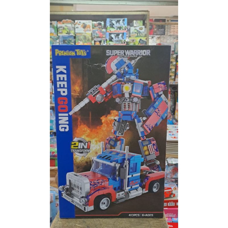 Mainan brick robot Transformer optimus prime  bumble bee super warrior/bricks robot