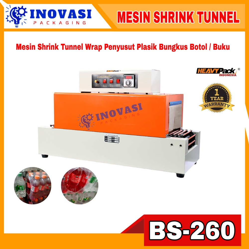 Mesin Shrink Tunnel / Mesin Shrink Penyusut Plastik BS-260 HEAVYPACK