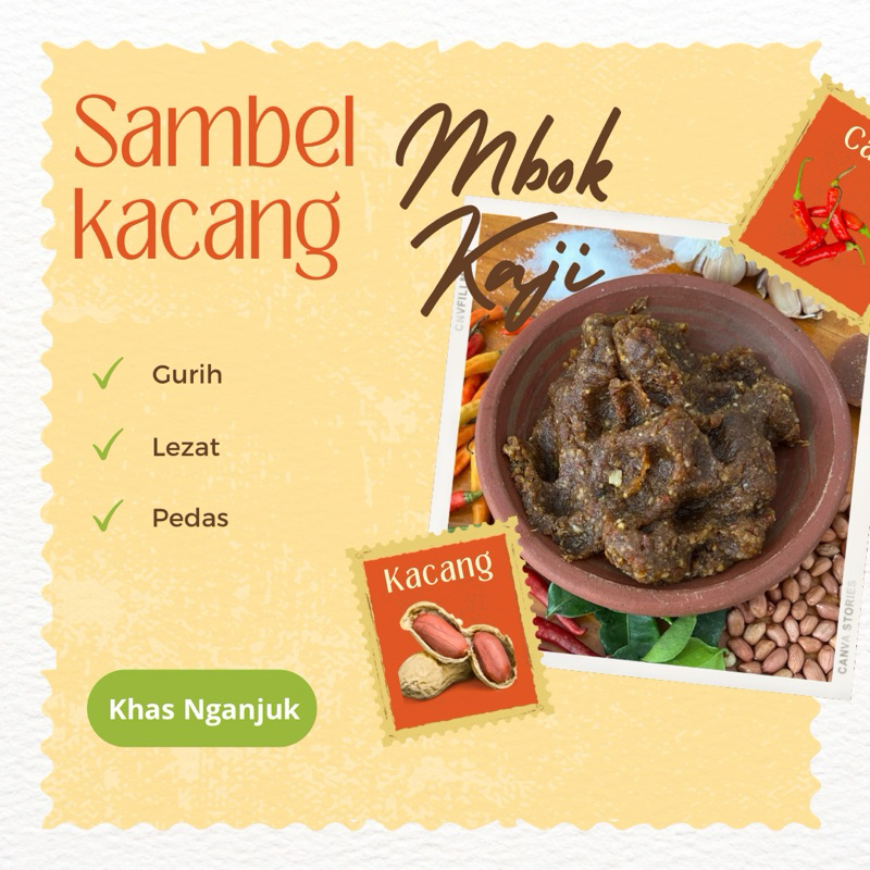 

Sambal Pecel khas Nganjuk Mbok kaji 500 Gr