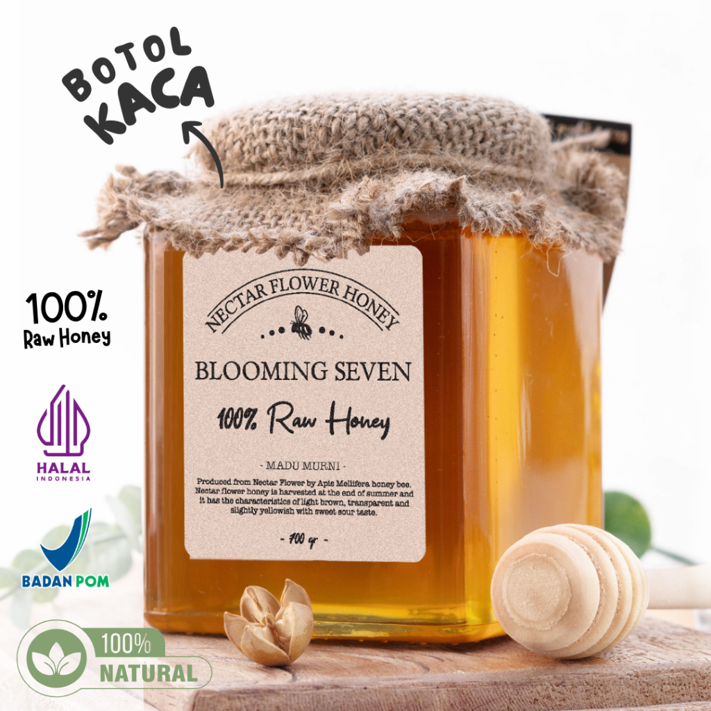 

Madu Asli 100% Raw Honey Premium 700gr Blooming Seven