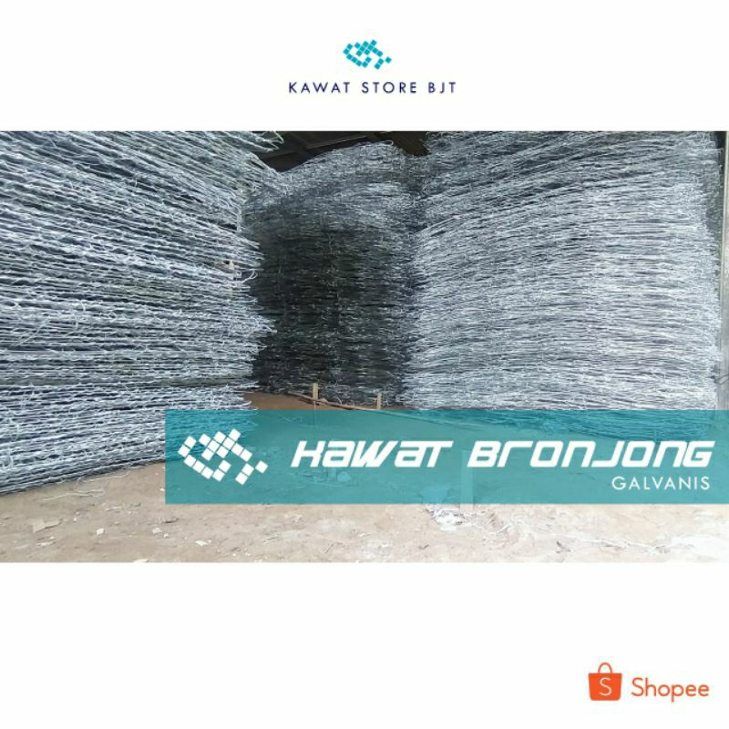 kawat bronjong galvanis 2 x 1 x 0,5 m