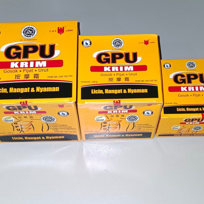 Caplang GPU Cream Sereh - Untuk Pegal Linu