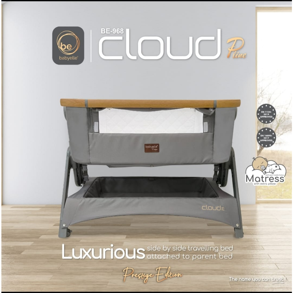 Makassar Box Bayi Babyelle Pline Cloud BE-968  Bedside Baby Crib Ranjang Bayi Tempat tidur
