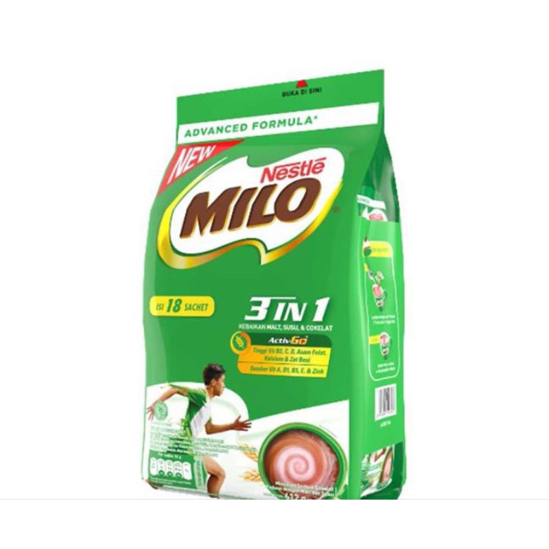 

milo healthy drink 3 in 1 18 x 34 gr