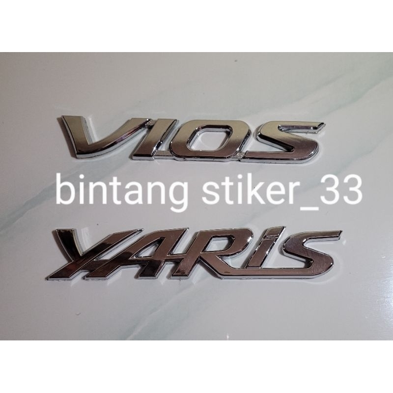emblem toyota timbul vios /yaris/emblem tulisan yaris/emblem vios