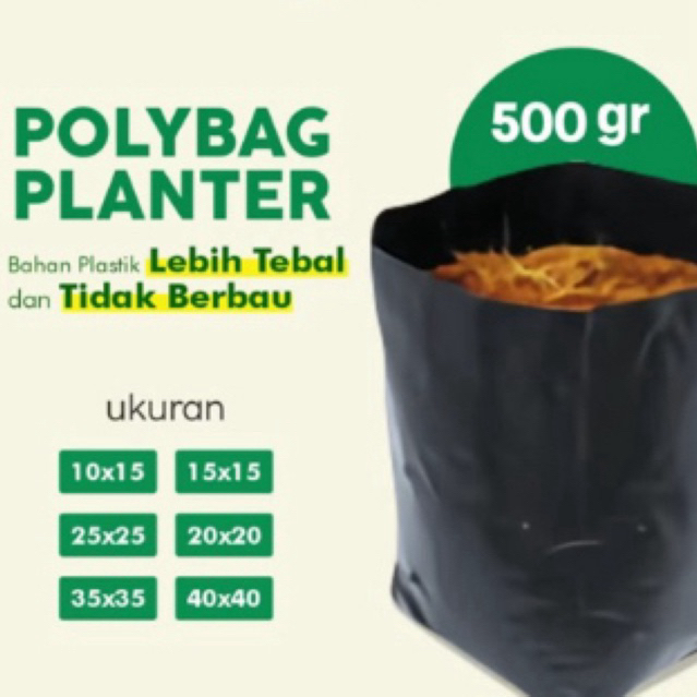 Polybag Tanaman 500 Gram  Tebal Kuat Awet Ulet Tahan Lama - Polibag - Polybag Hitam - Polybag Plante