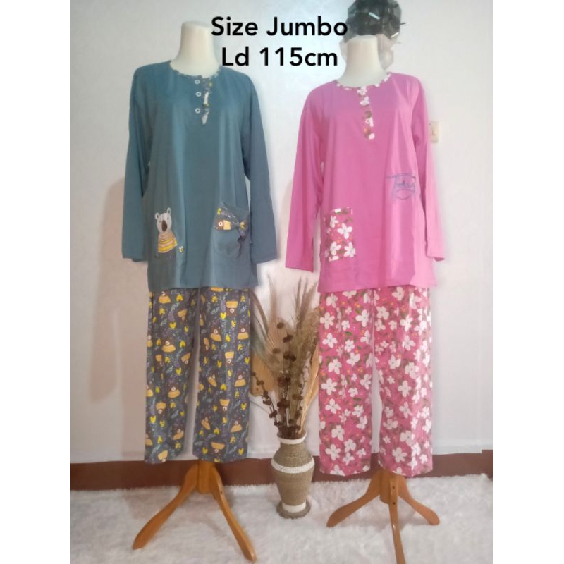 [LORITA BY SOFIE Jumbo] Baju tidur panjang size jumbo lorita by sofie