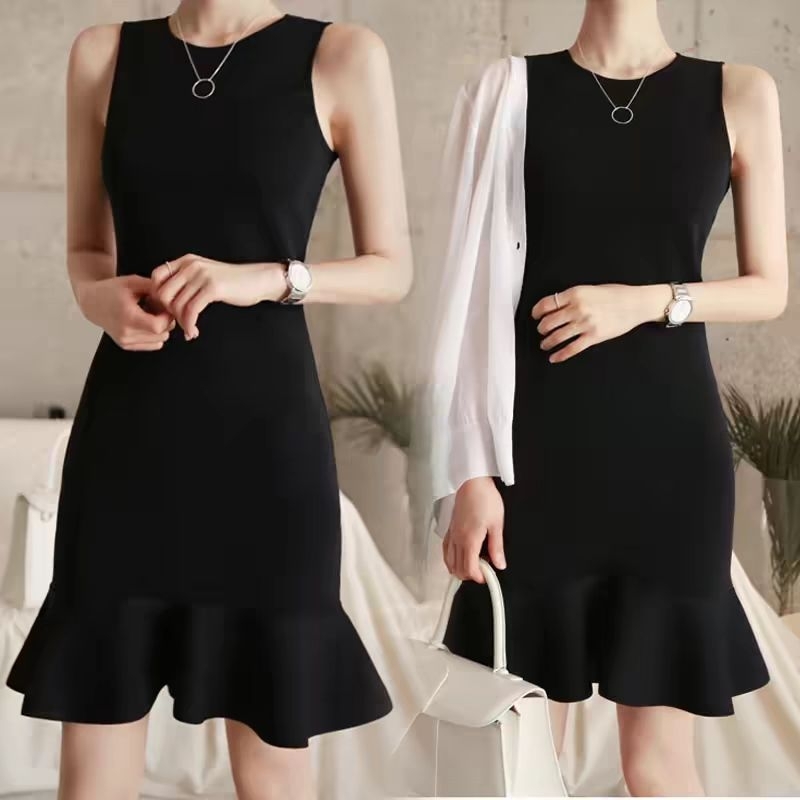 preloved mermaid dress hitam