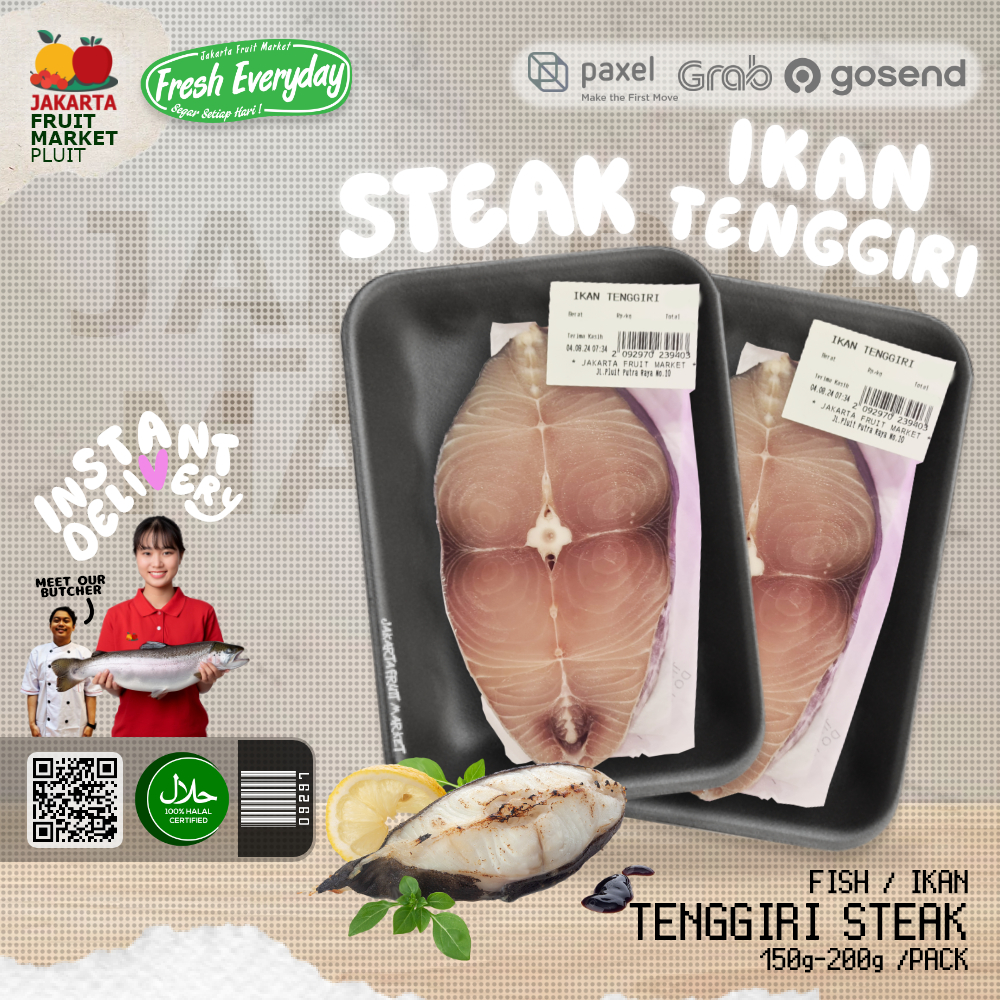 

IKAN TENGGIRI / SPANISH MACKAREL STEAK & ALL CUT FRESH PACK tengiri Kiloan