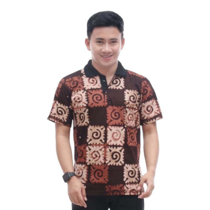 KAOS BATIK CAP BERKERAH KLASIK