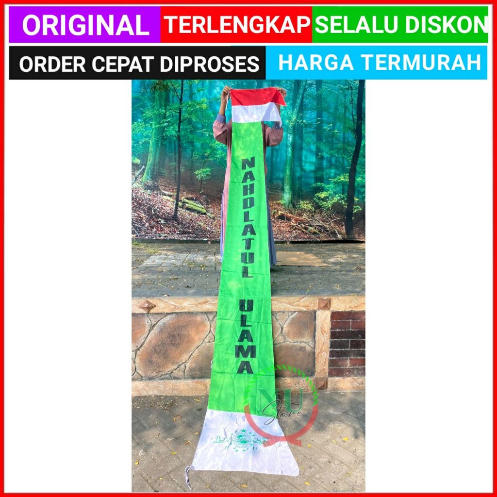 Bendera NU Panjang / Umbul Umbul NU Nahdlatul Ulama / Umbul Umbul Nahdlatul Ulama / Bendera Nahdlatu