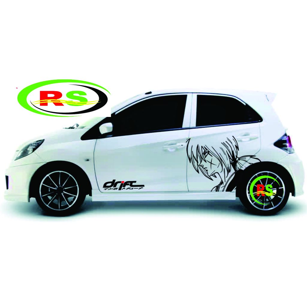 CUTTING STICKER ANIMASI SAMURAI X STIKER MOBIL BRIO, JAZZ, AGYA, AVANZA/ DLL.UNIVERSAL TERMURAH
