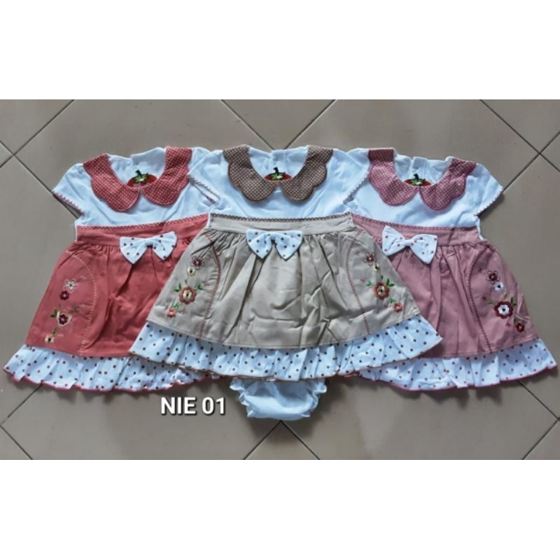 DRESS BABY TOMATO USIA NEWBORN SAMPAI 7BULAN