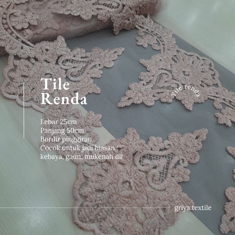 tile rendaTEBAL / TEBAL tulle renda/ tile renda bordir / tile renda bordir/ bordir pinggiran
