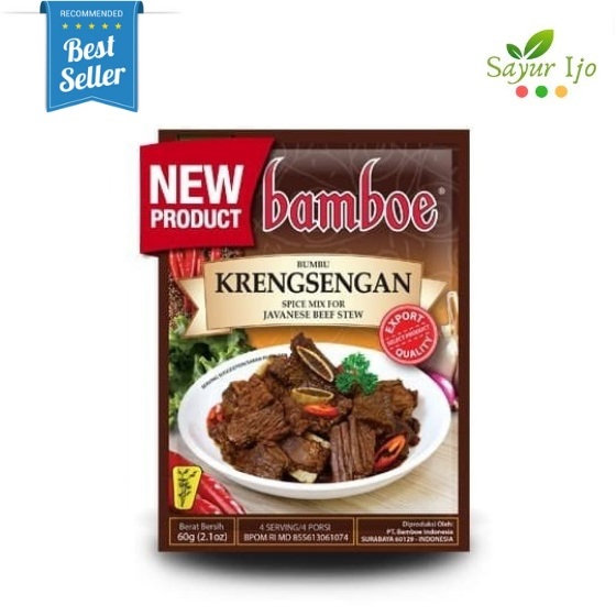 

BAMBOE Bumbu Krengsengan 60 Gram / Pack Spice Mix For Javanese Beef Stew Rempah Masak Daging Instant