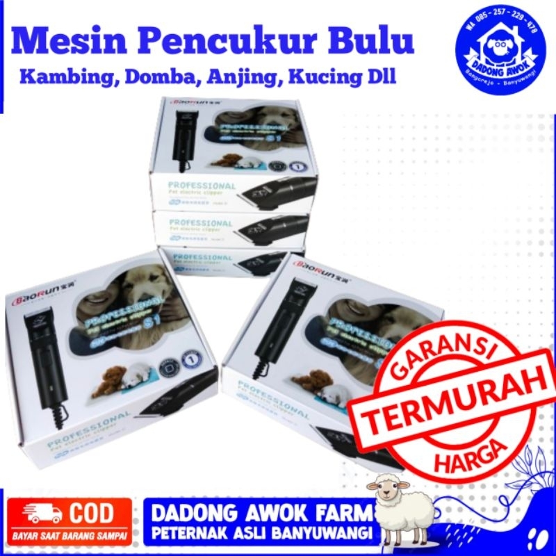 Pureblies_ Mesin Cukur Bulu Kambing Anjing Baorun S1 Pro Cukur Domba Original - Kucing Anjing Baorun