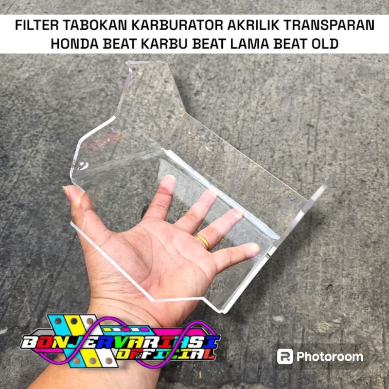 Tabokan akrilik tutup filter akrilik honda beat karbu beat lama scoopy karbu tebal 3 mili