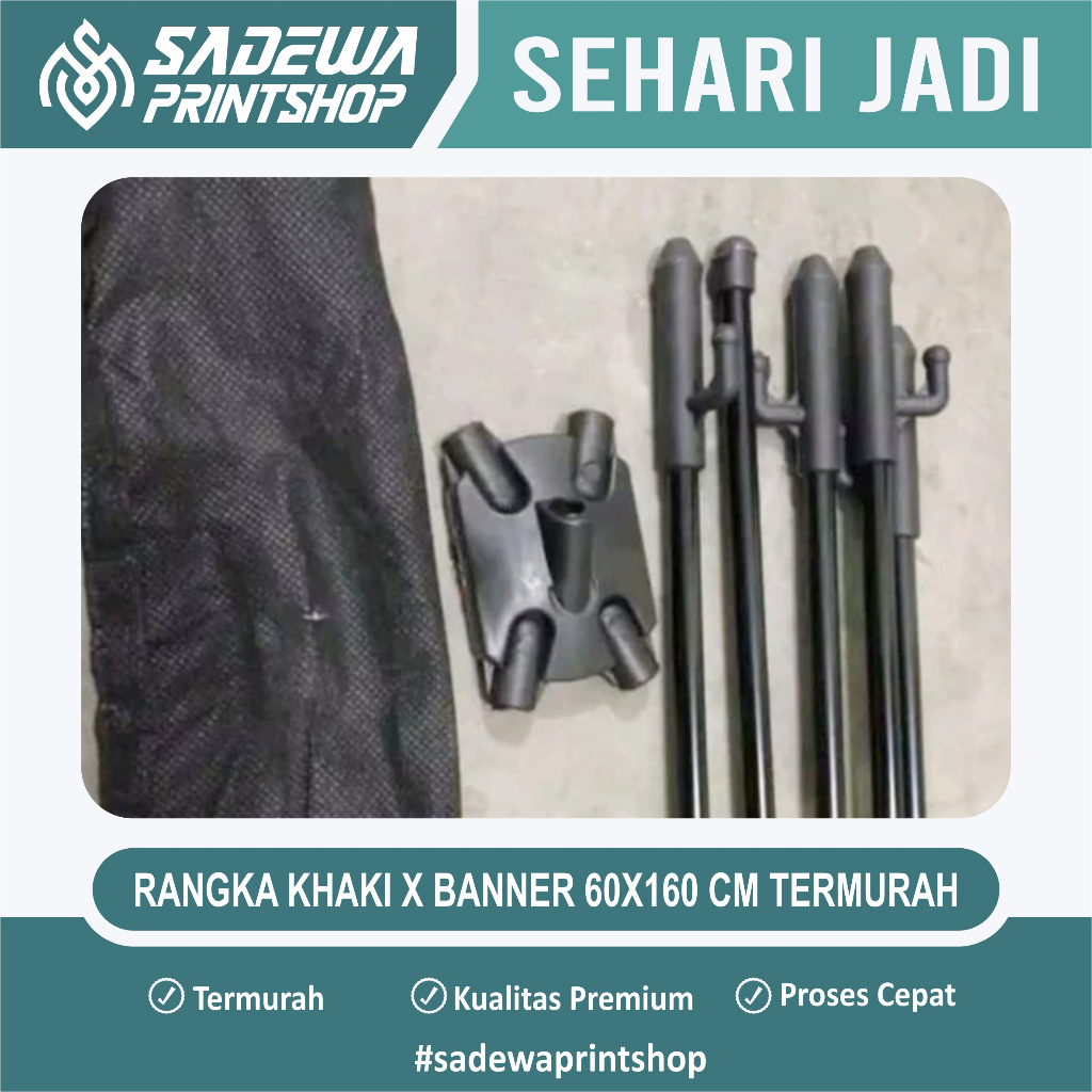 X BANNER FIBER HITAM 60x160CM/ STAND BANNER TERMURAH