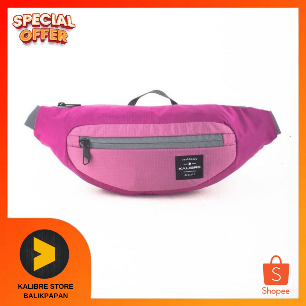 KALIBRE WAIST BAG / TAS PINGGANG PRIA WANITA ELEGY PINK ORIGINALPRODUCT  2L 921346
