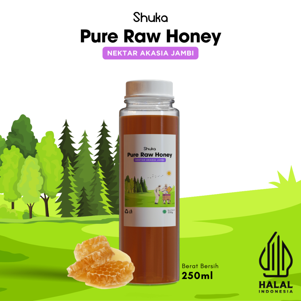 

Madu Nektar Akasia Jambi - Madu Shuka Official - Madu Asli Murni - Natural Raw Honey 250ml