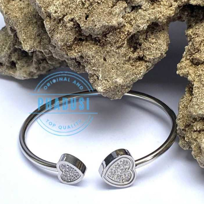 Gelang Kesehatan Energi Ion Negatif Gelang Kesehatan Model Love Silver