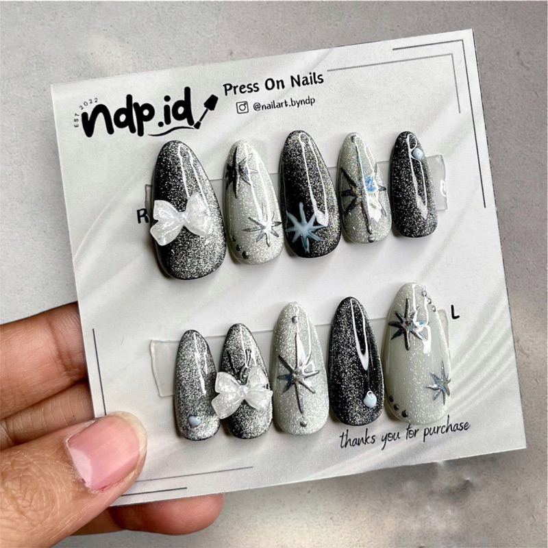 Press On Nails | Kuku Palsu | Fake Nails | Wedding | Engagement | Wisuda | Gel Polish | Cat Eye | 3D