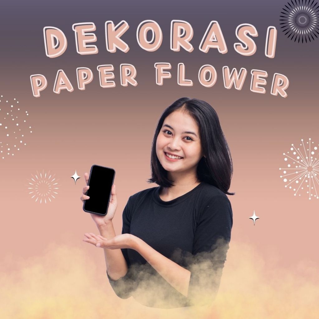 ready stock Paper flower bunga kertas free nama + tulisan / paket dekorasi bunga kertas / hiasan pap