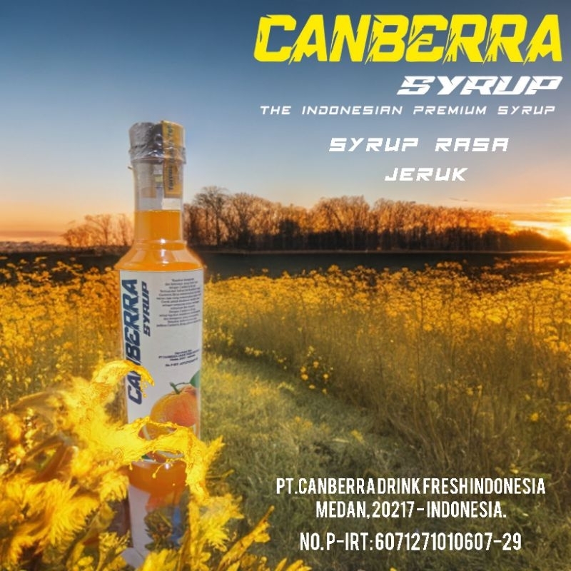 

Premium CANBERRA Orange Syrup 350 ml - Sirup Flavour Orange Untuk Coffe Mocktail Cocktail