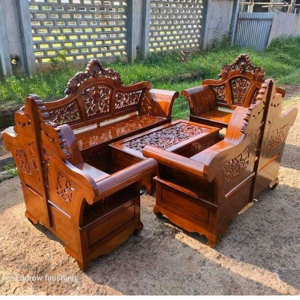 Kursi tamu ukir set kayu jati - Kursi tamu set ukir madura kayu jati grade A