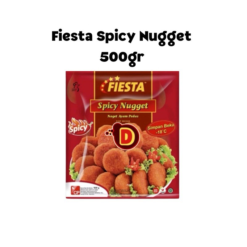 

Nugget Fiesta Spicy 500gr | naget | nuget | ayam goreng krispi pedas