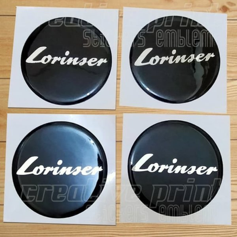 Sticker Timbul Tutup Dop Velg Lorinser Big 4 pcs