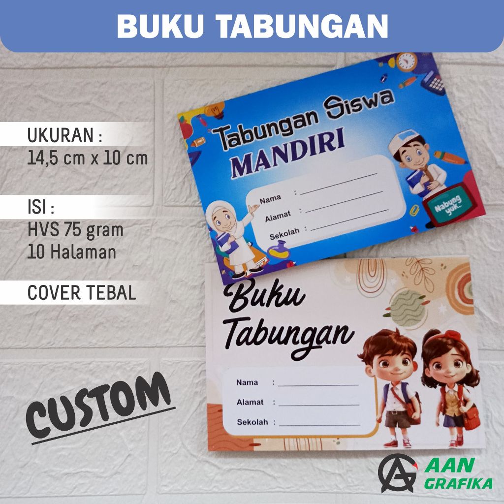 

uku Tabungan Sekolah CUSTOM / Tabungan Anak dan Lucu CUSTOM