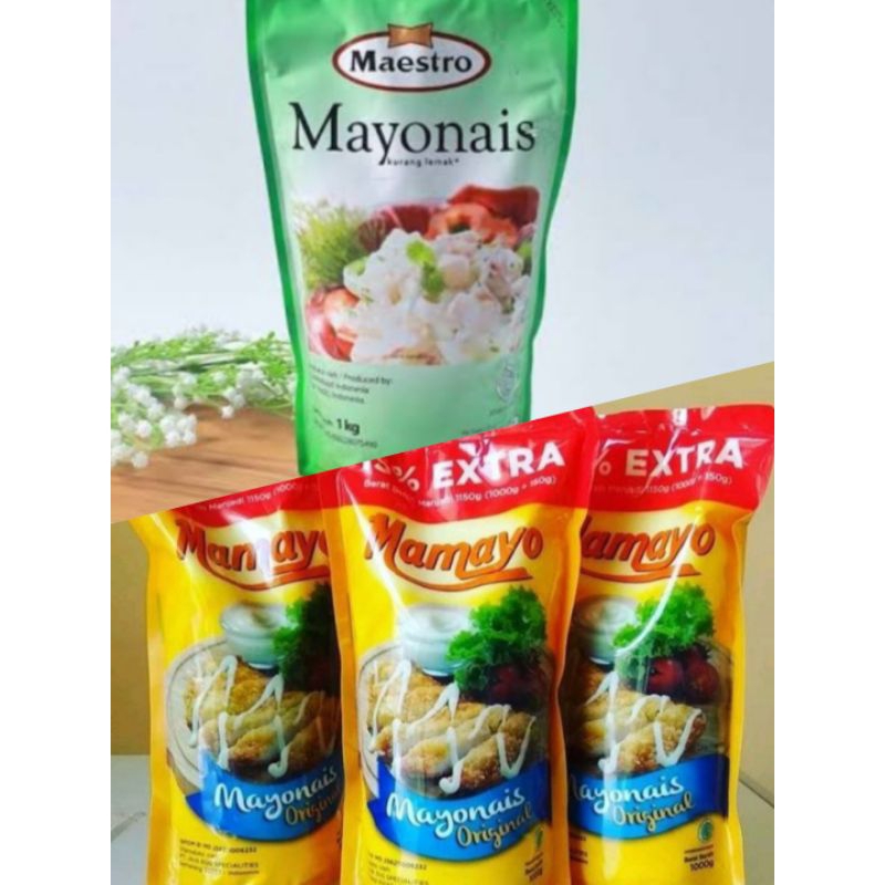 

Mamayo mayonaise dan Maestro kemasan 500gr, 1kg