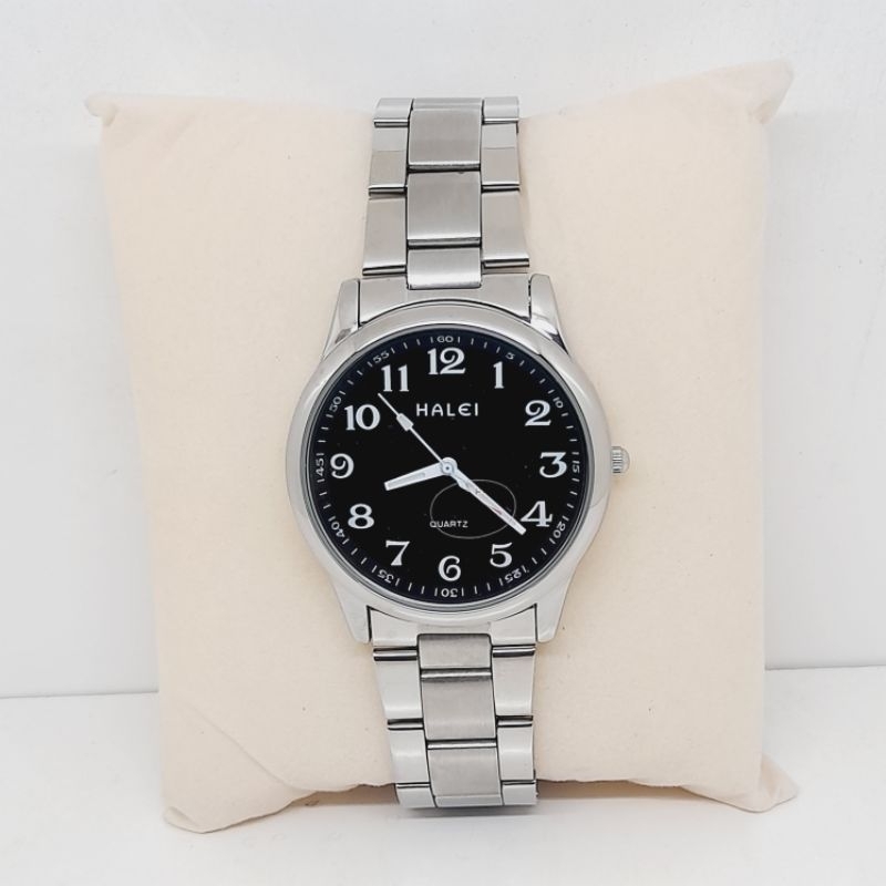 Jam Tangan Pria Halei Analog Rantai Stainless