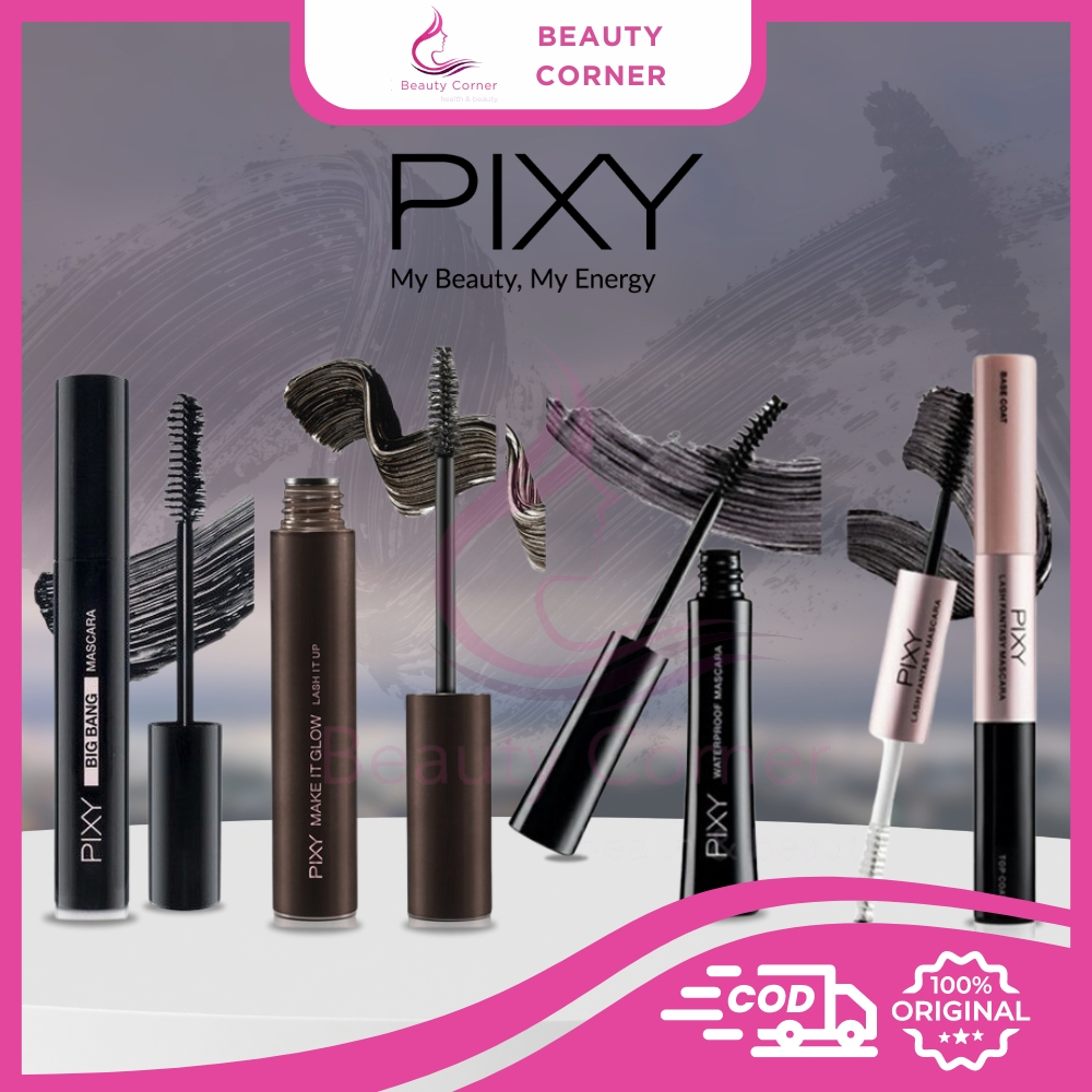 Pixy Mascara Waterproof Volume & Curl | Lash Fantasy | Big Bang | Make It Glow
