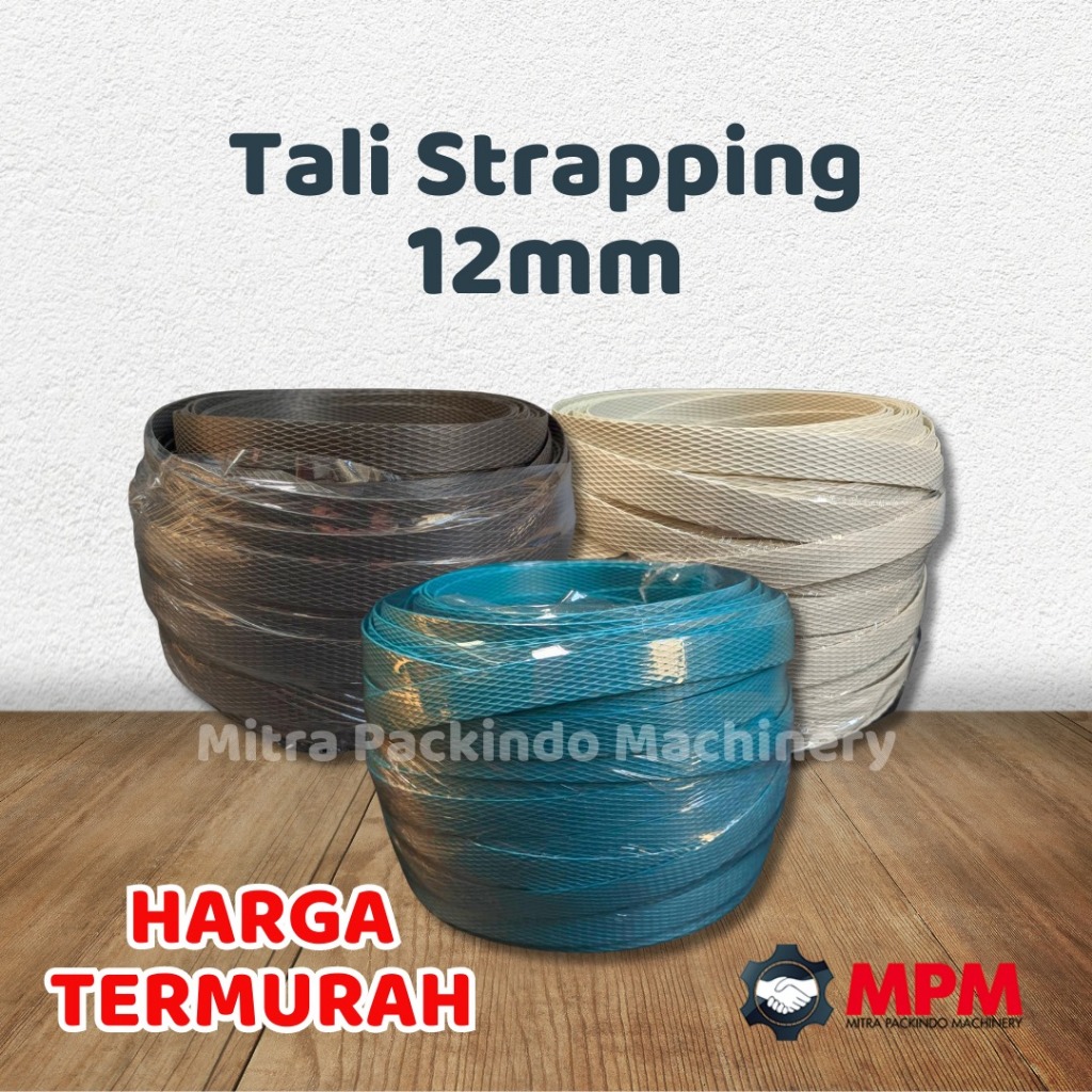 Strapping Band 500gr 12mm Putih Hitam  1 / 2 Kg Tali Anyam 12 mm