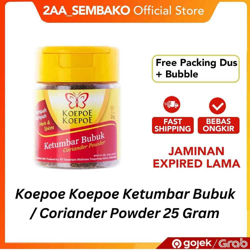 

Koepoe Koepoe Ketumbar Bubuk / Coriander Powder 25 Gram